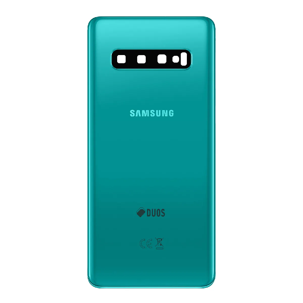 Clappio Vitre arrière de remplacement pour Samsung Galaxy S10 Vert