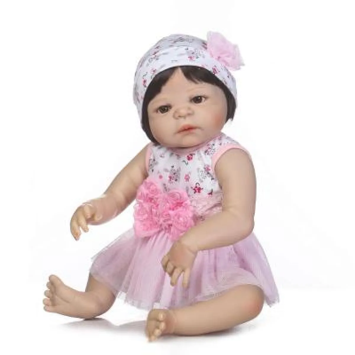 Poupée bébé régénérée quai silicone souple 22/55 cm réaliste poupée jeune fille mariée.