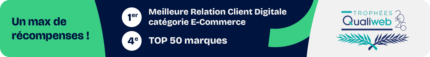  Trophée Qualiweb de la Meilleure Relation Client Digitale dans la catégorie E-Commerce