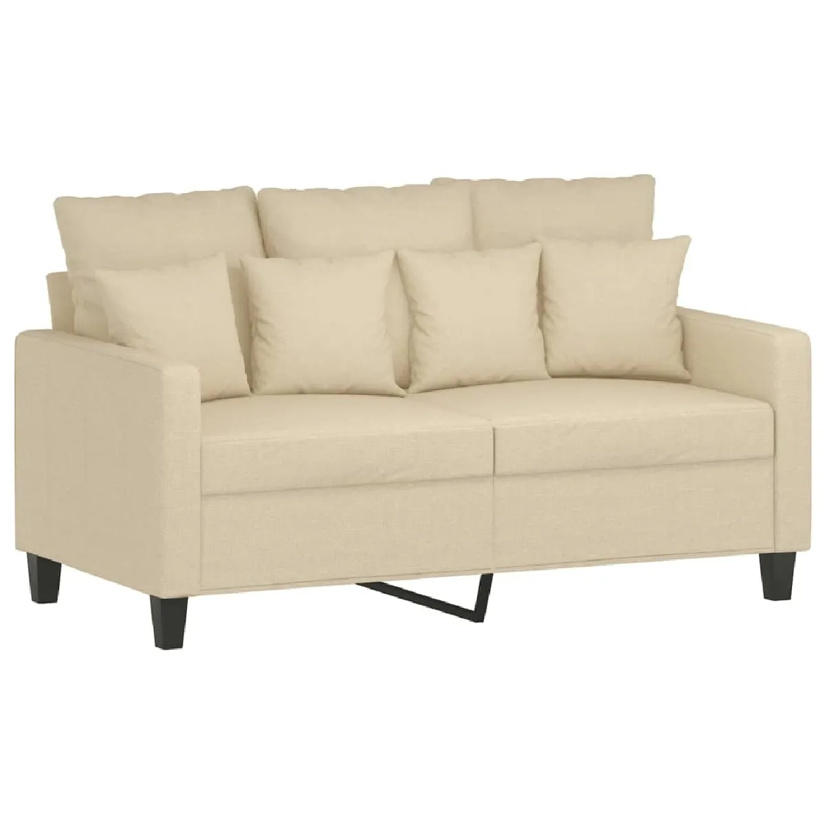 Canapé à 2 places,Sofa de Salon,Canapé droit Crème 120 cm Tissu -GKD689761