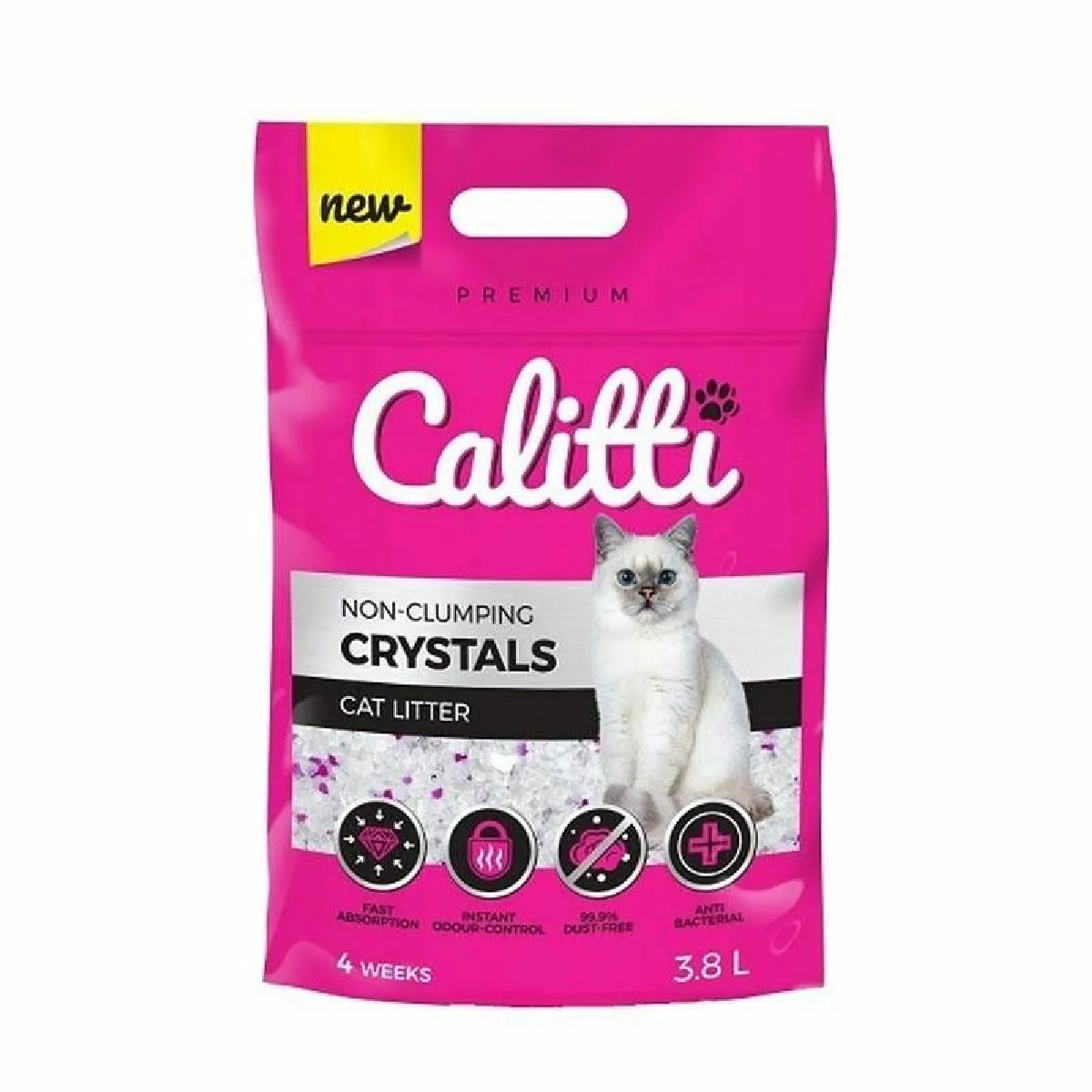 Calitti Crystal - Litière en silicone 3,8l