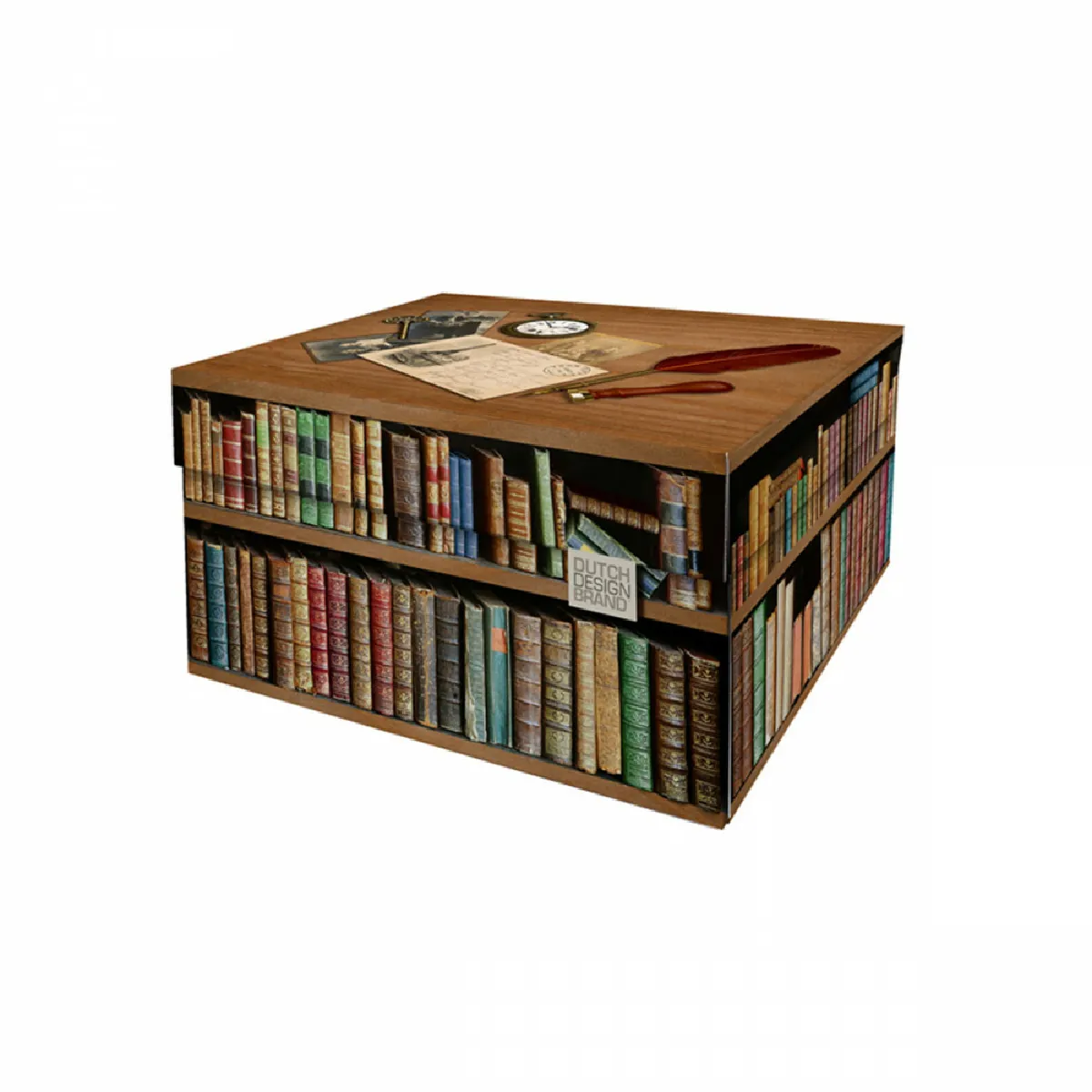 Lot de 2 petites boites de rangement Books 28x21x14cm