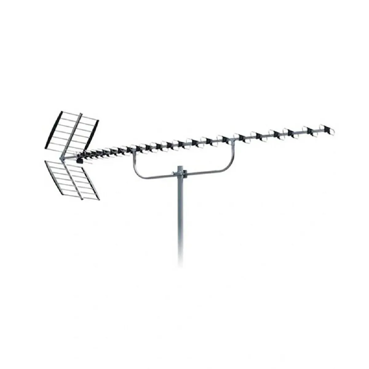 Antenne TV TNT Extérieure 36,5 DBI Connecteur F Filtre Préampli Actif 4G LTE 5G NR 700 800MHZ Puissante 92 éléments