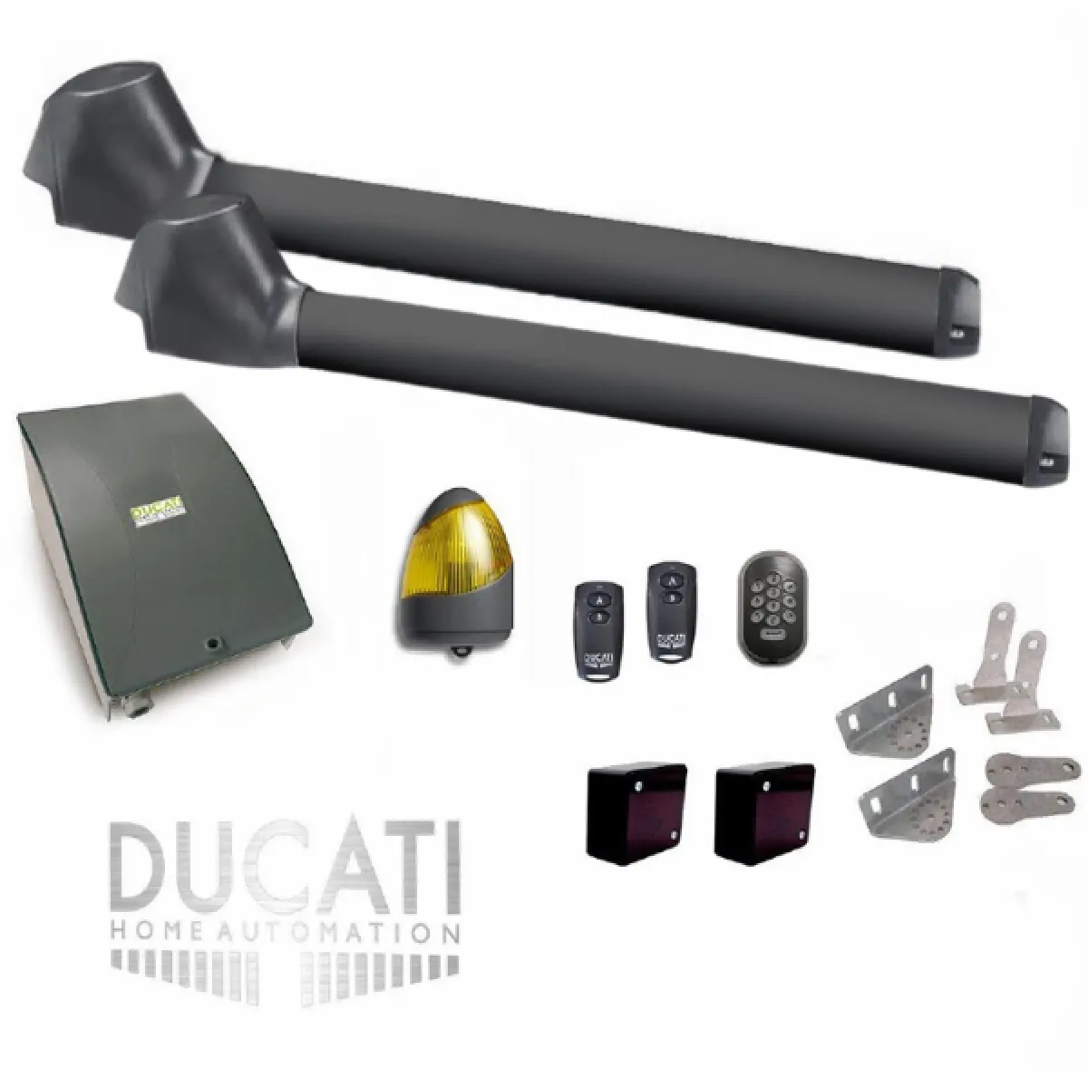 EVO748 T automatisme kit motorisation - DUCATI HOME-AUTOMATION - AUTOMATISME DE PORTAIL - pour portail battant maxi 4m/350kg chaque vantail avec le vérin télescopique