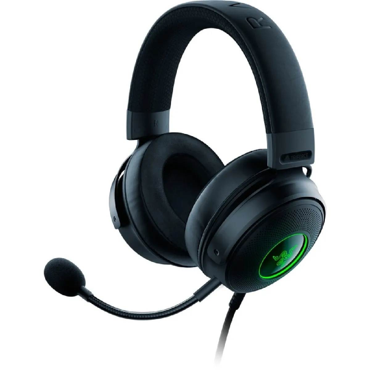 Razer Casque Gaming USB Filaire Kraken V3 Son Spatial THX avec Micro Cardioïde Noir / Vert