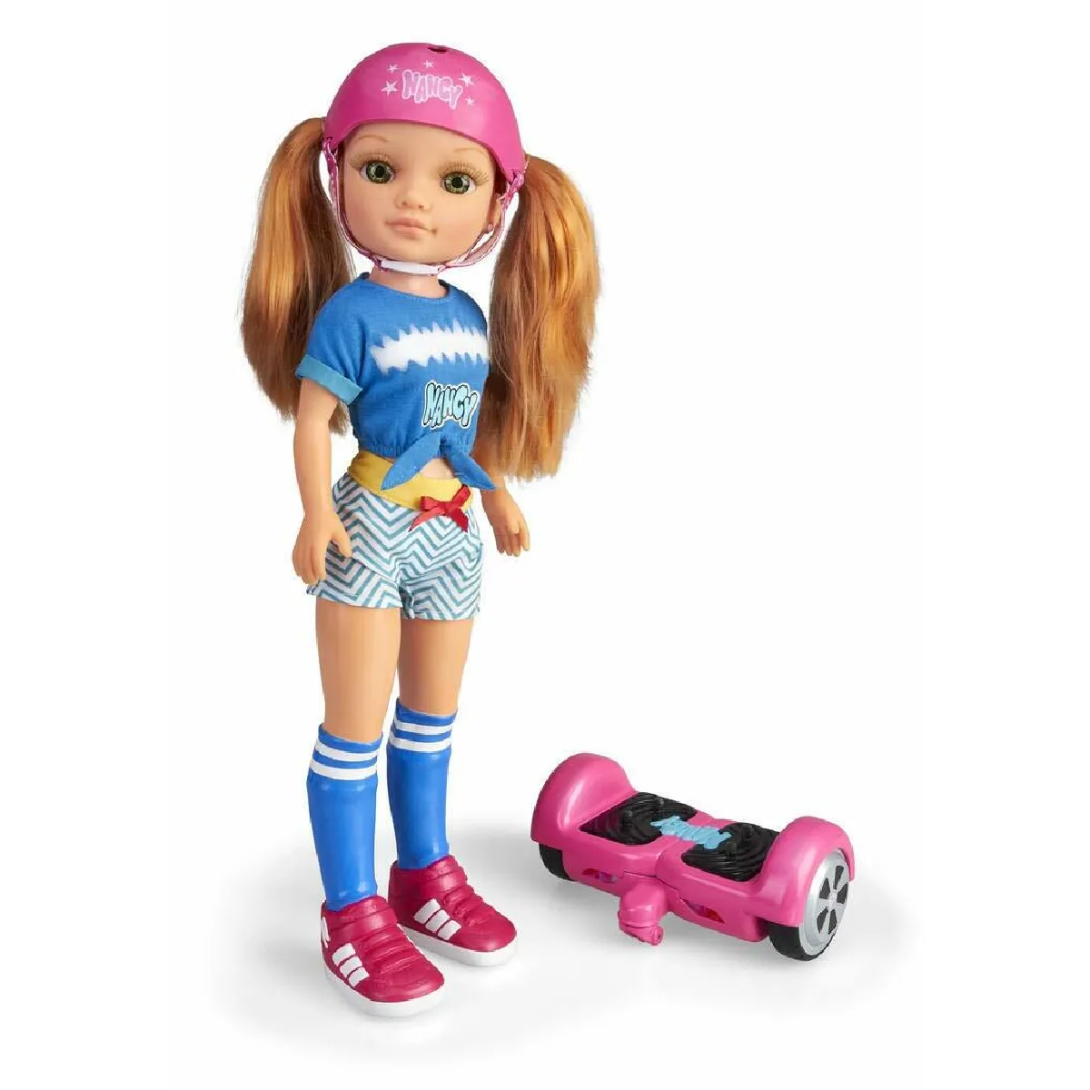 Nancy - Une journée avec mon overboard, poupée et hoverboard, pour les enfants de 3 ans (Famosa 700015134)