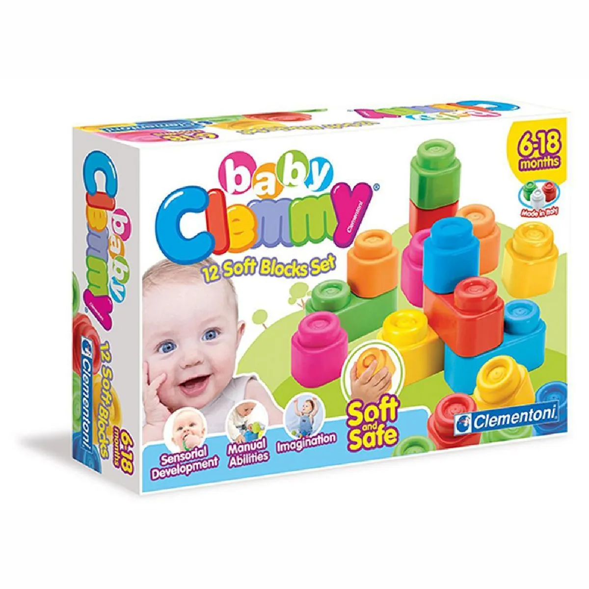 Clementoni - 14706.9 - Cubes souples - Clemmy Baby - 12 Pièces