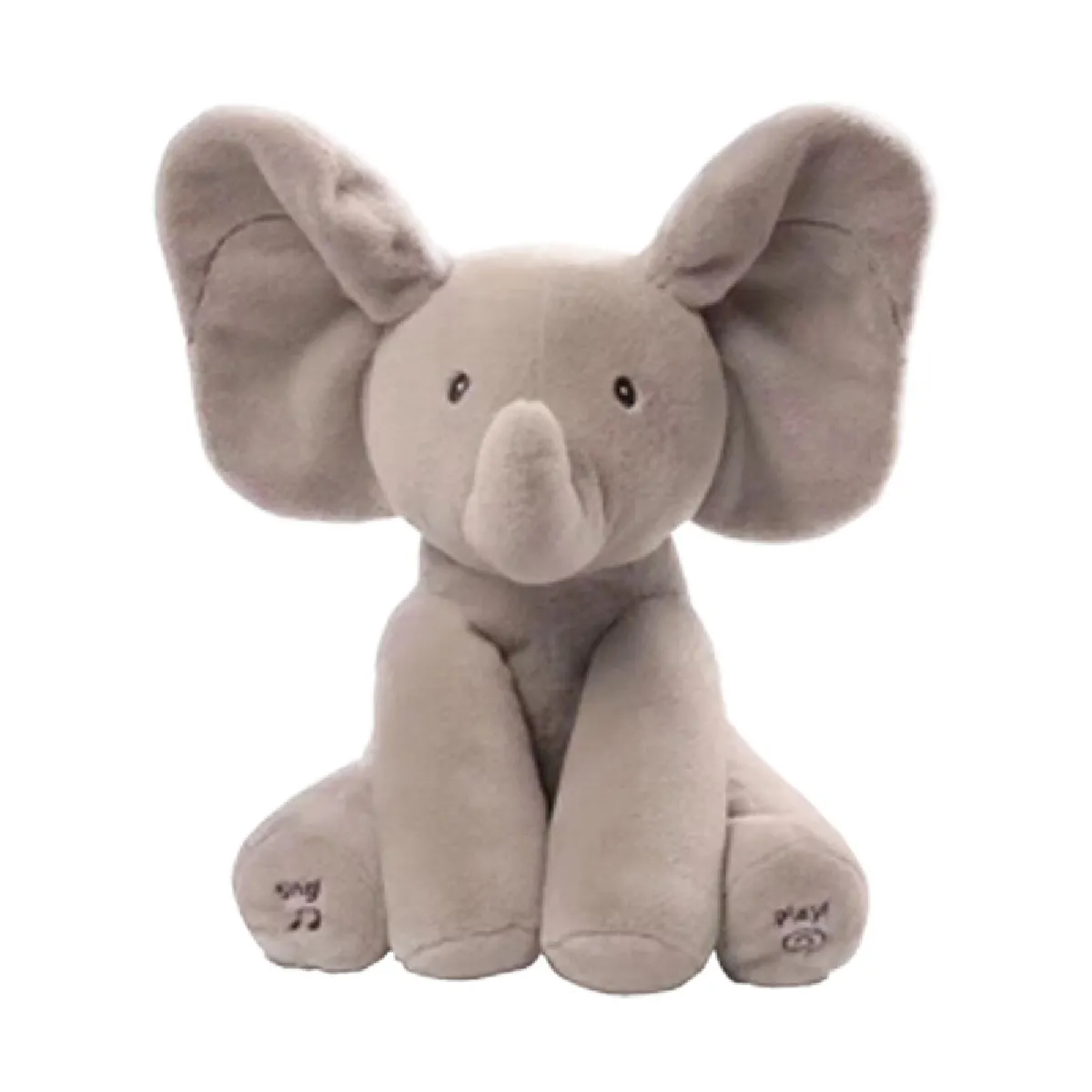 Bébé cache-cache, poupée éléphant, chanteur, jouet, cadeau.(Gris)