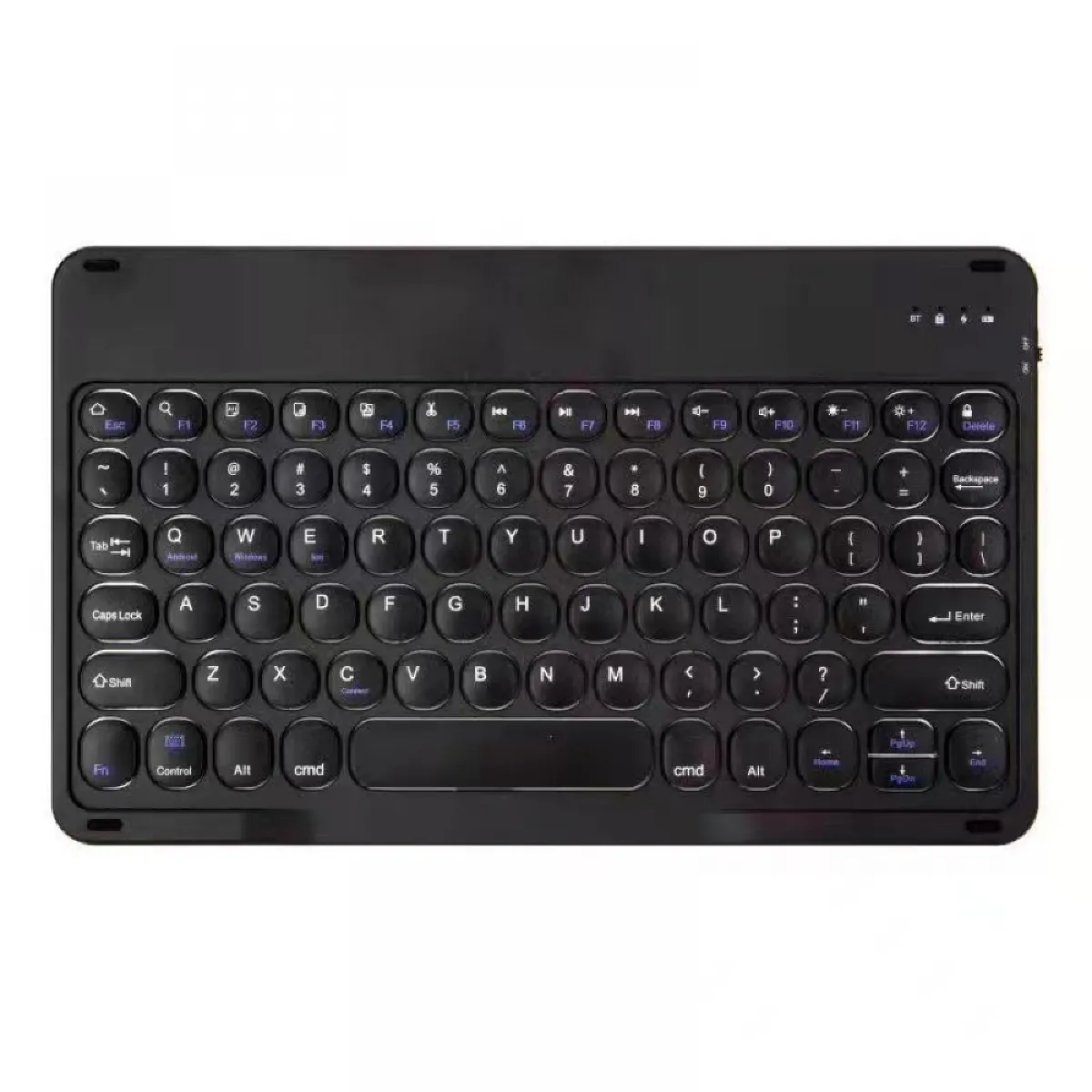 Clavier Bluetooth, mini clavier sans fil portable ultra fin rechargeable pour Apple iPad iPhone Samsung tablette téléphone Smartphone iOS Android Windows(13 pouces noir)