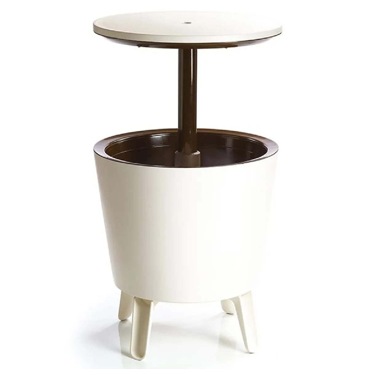 Glacière Table d'appoint Keter Cool Bar 2 en 1 creme marron