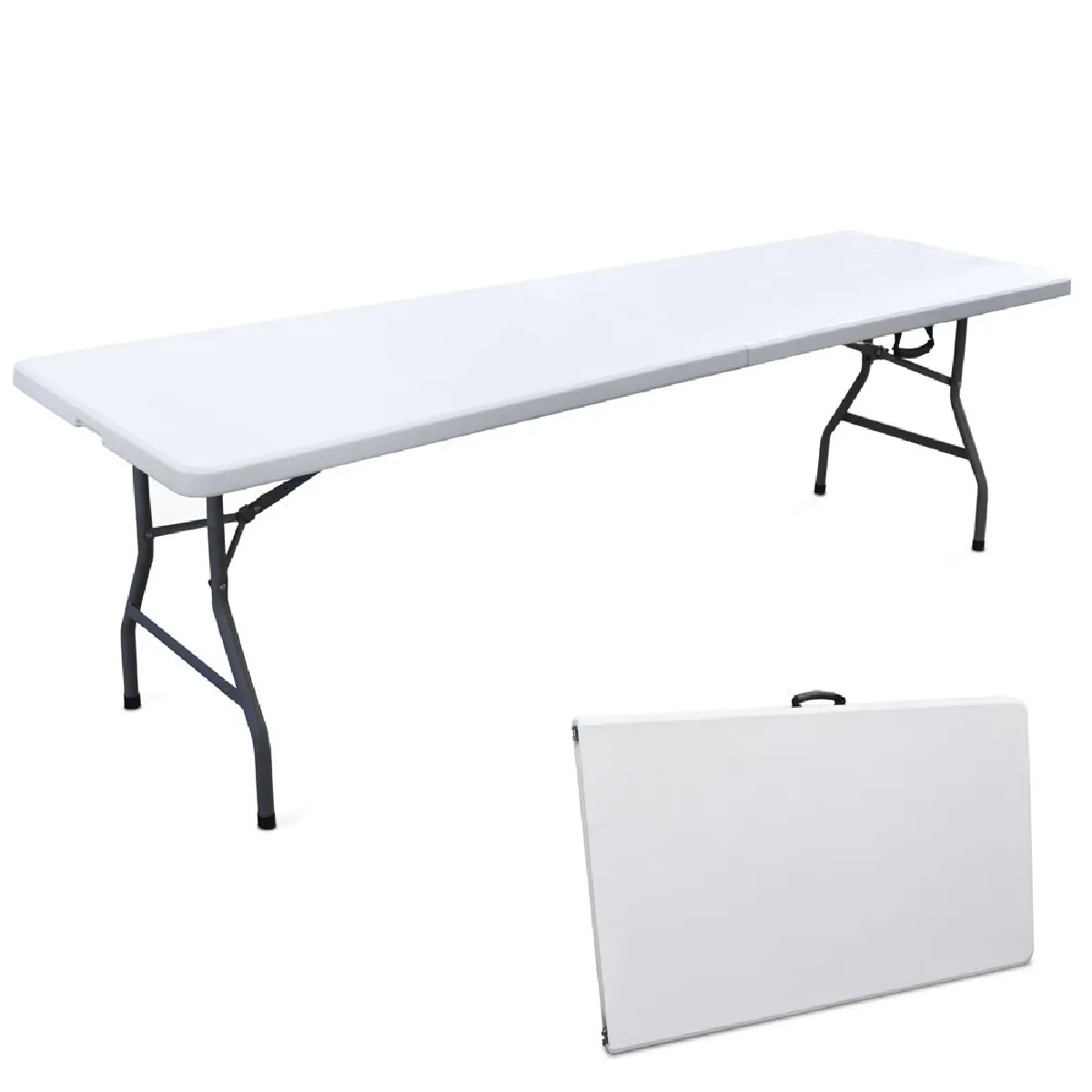 Table 244 x 76 cm résine pliante en valise EG45064