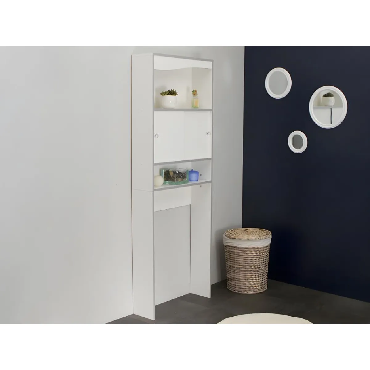 Meuble toilette PLITS - blanc