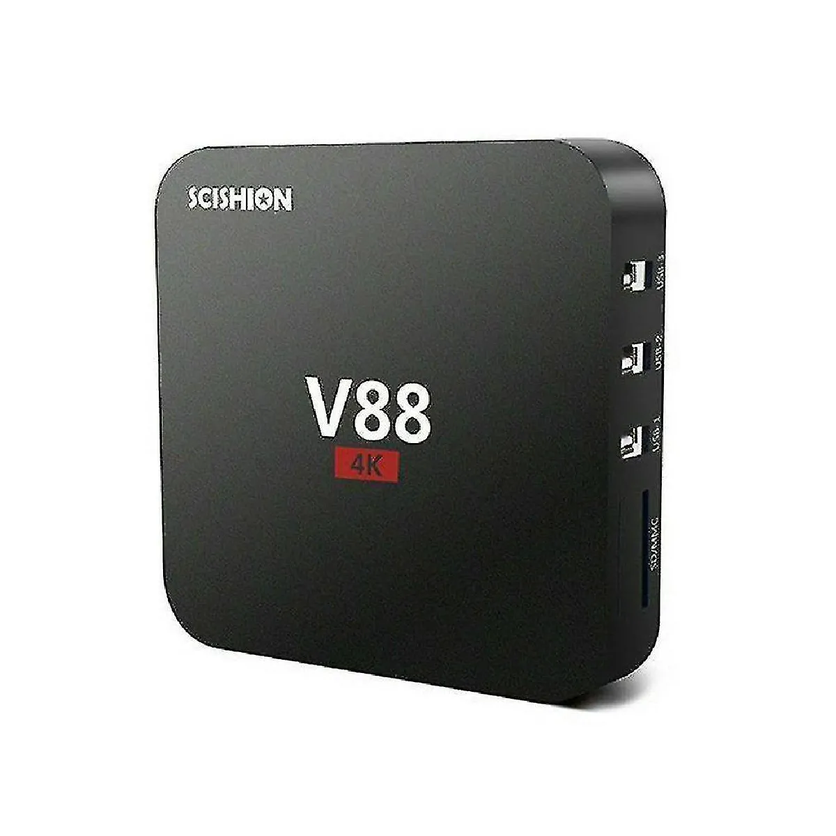 V88 Smart TV Décodeur Android 4K Quad Core 2G 16G WIFI Lecteur multimédia TV Box Home Cinéma (plug-in américain)