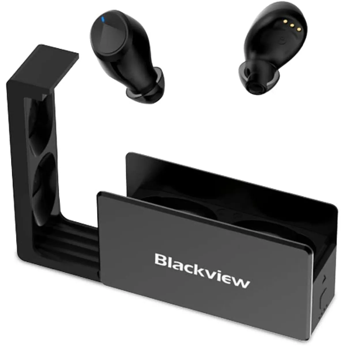 Blackview AirBuds 2 Ecouteuer Bluetooth 5.0 sans Fil avec USB-C Charge Rapide, 25 Heures d'Autonomie, Appariement Automatique, Micro Intégré, Stéréo Hi-FI Oreillette pour iPhone et Android(Noir)