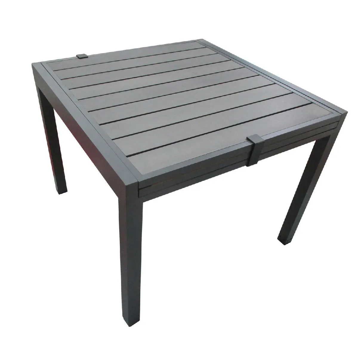 Table de jardin extensible en aluminium avec plateau composite Byron de 4 à 8 personnes - Gris Anthracite