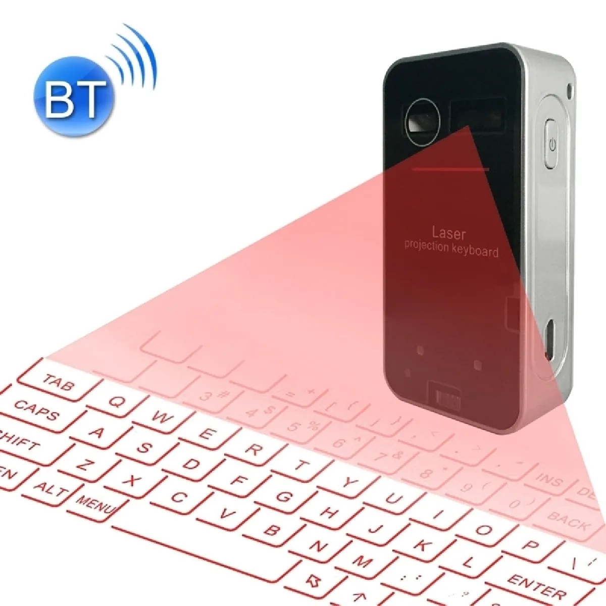 Clavier noir pour Android / iPhone / Apple / PC etc. KB560 Mini Poche Bluetooth Virtual V3.0 de Projection Laser