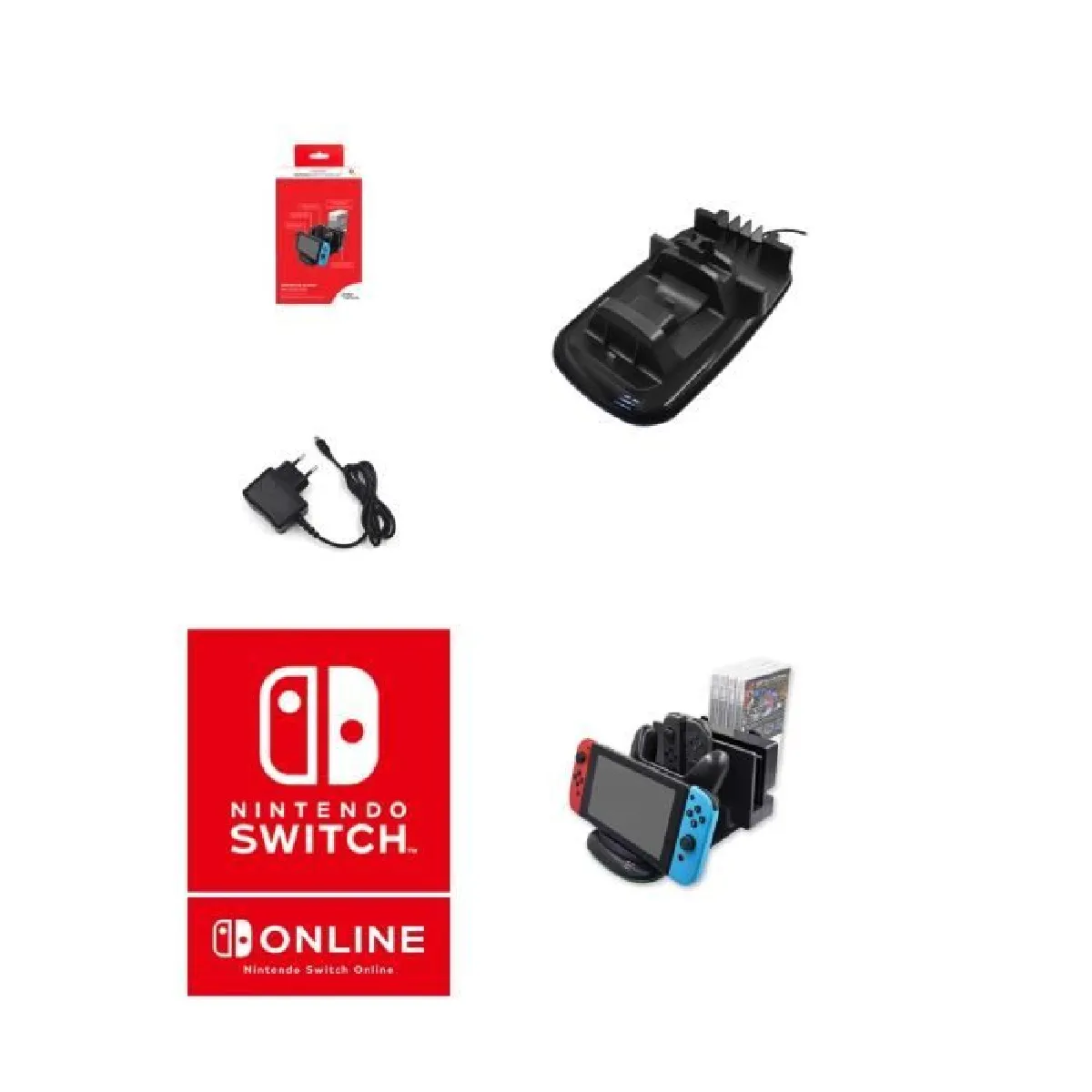 STATION DE CHARGE SWITCH NINTENDO Station de charge 4-1 et chargeur secteur USB-C