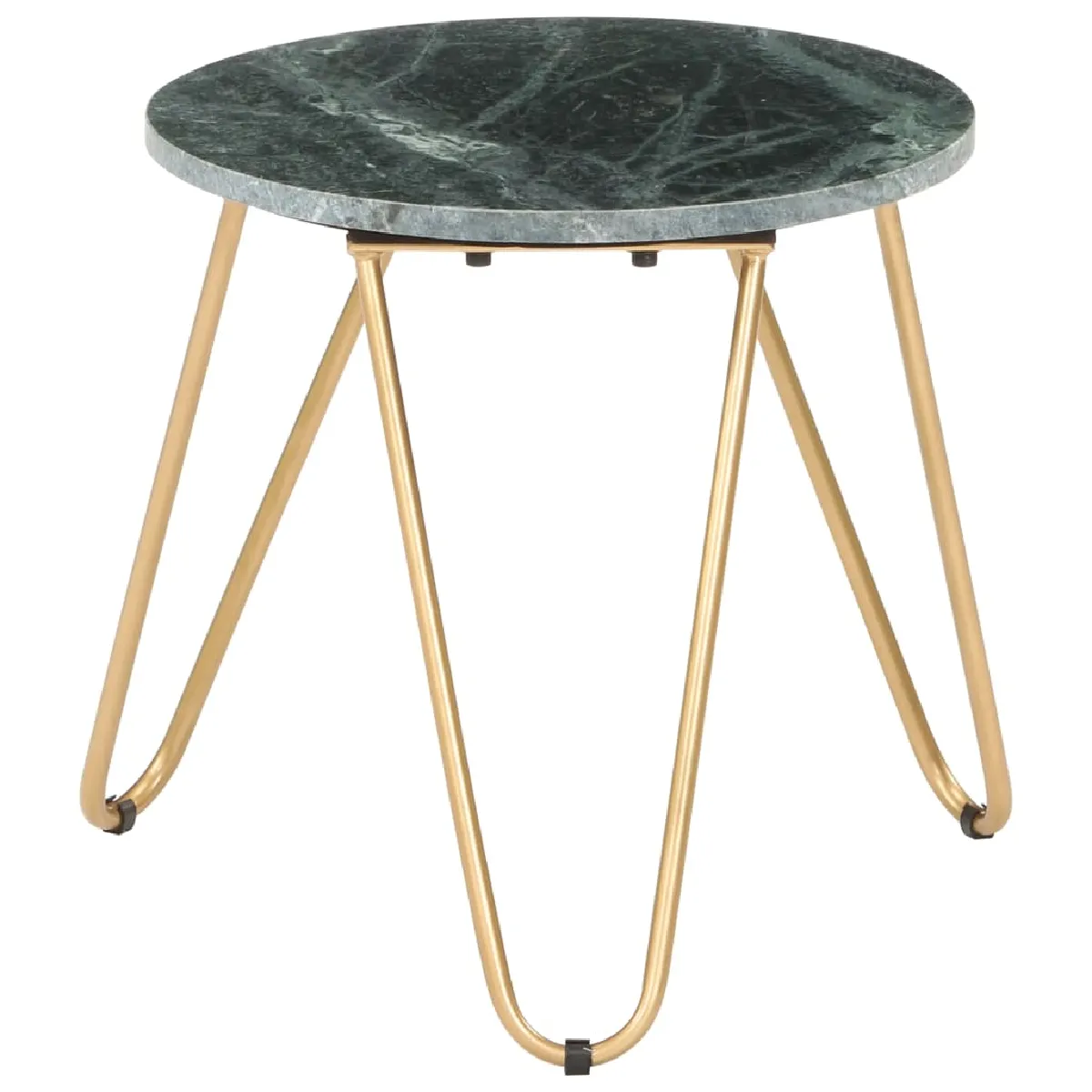 vidaXL Table basse Vert 40x40x40 cm Pierre véritable et texture marbre