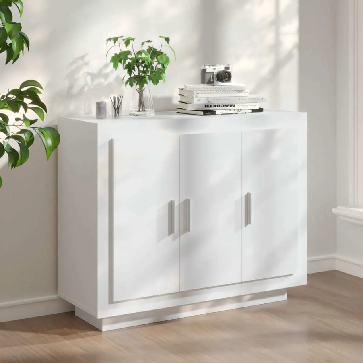 Buffet,Meuble de Rangement,commode pour salon,Cuisine Blanc 92x35x75 cm Bois d'ingénierie -MN32428