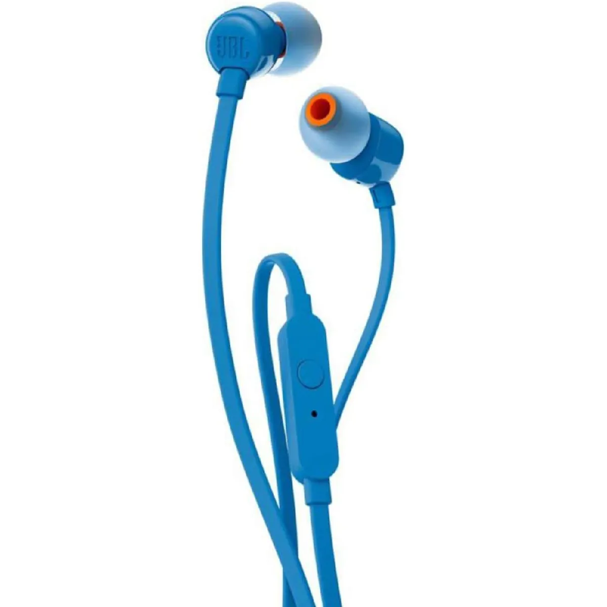 JBL T110 – Ecouteurs intra-auriculaires filaires – Son Pure Bass de JBL et bouton de contrôle – Connectivité : câble Jack 3,5 mm(Bleu)