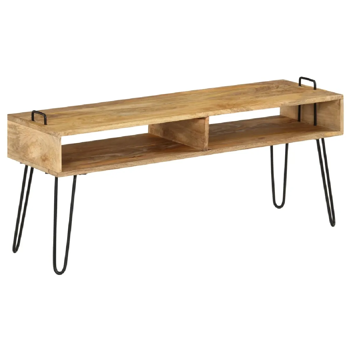 Meuble télé buffet tv télévision design pratique bois de manguier massif 110 cm 2502133