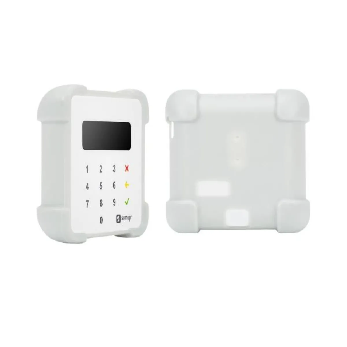 Coque de protection avec coins renforcés pour terminal de paiement sumup air - made in france - gris