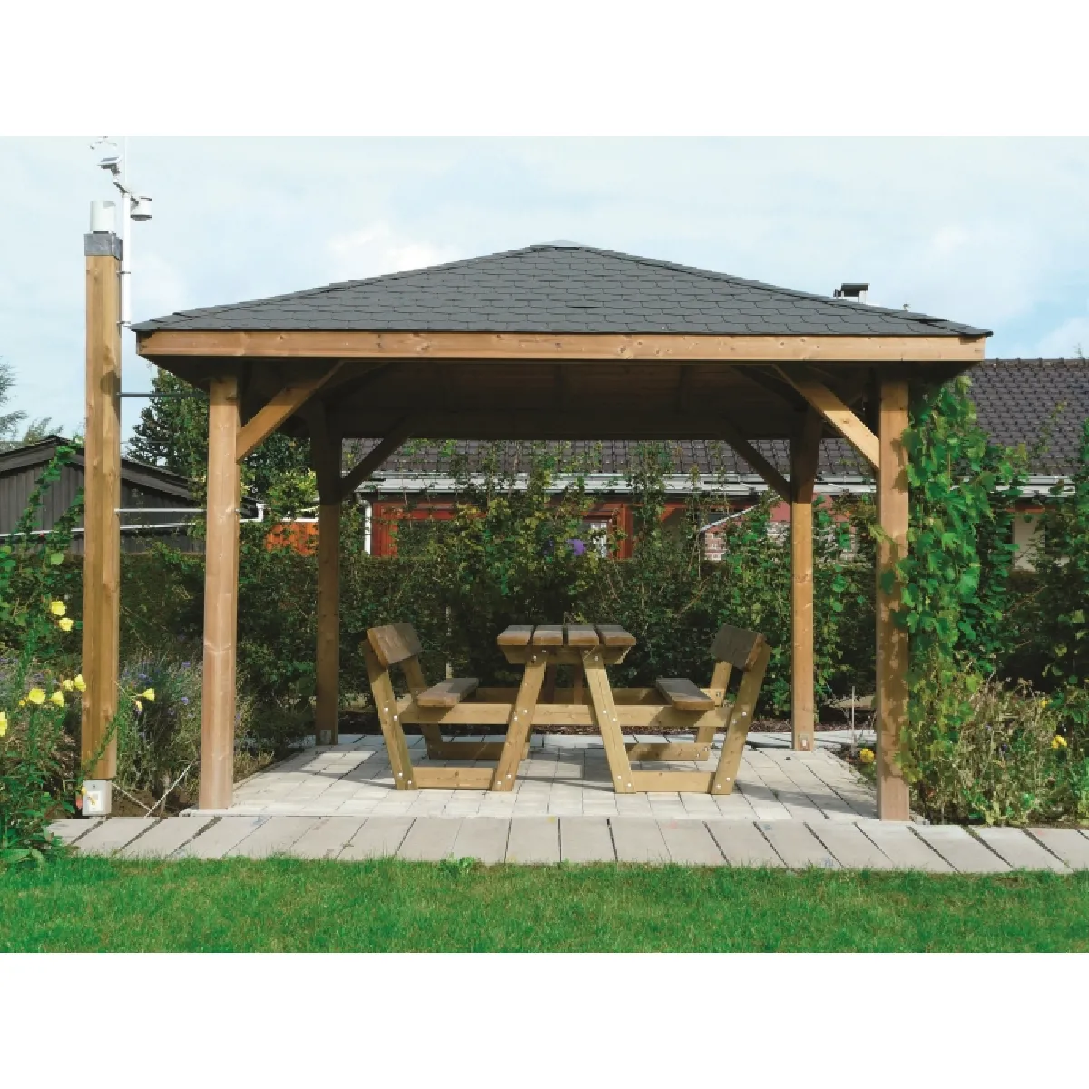 Solid Abri de Jardin Maisonnette Chalet de Jardin Kiosk 347x347