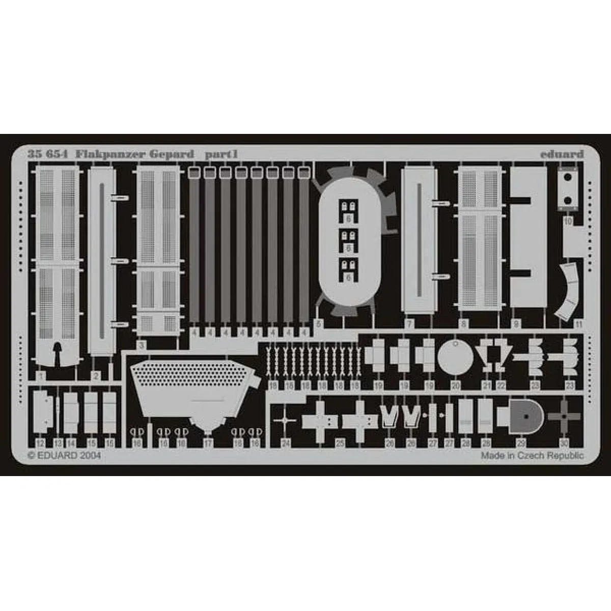 Bundeswehr Flakpanzer Gepard Fotoätzsatz- 1:35e - Eduard Accessories