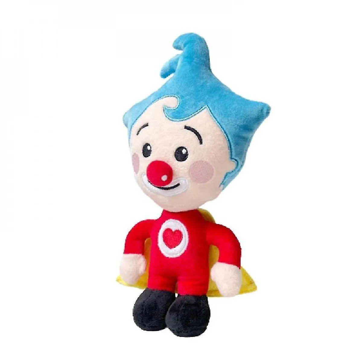 Animaux en peluche 25 cm Cute Sticker Plim Clown Clown Peluche Animation Animation Homme en peluche Poupée de luxe Animation Cadeau doux Jouet pour les enfants Anniversaire(Rouge)