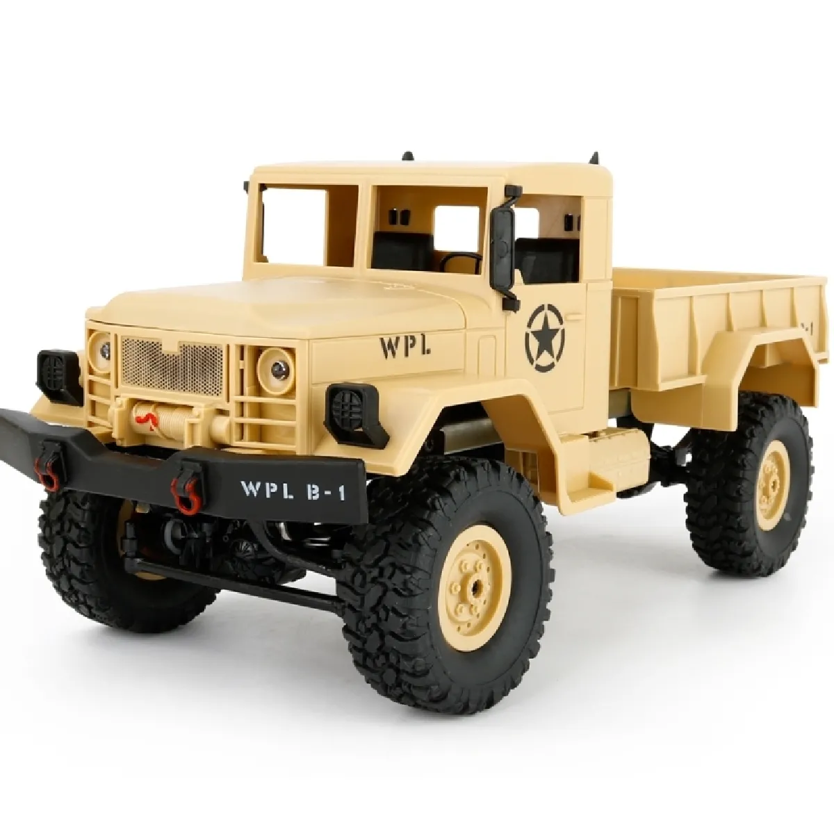 Voiture télécommandée radiocommandée jaune 1:16 Mini 2.4G 4WD RC Crawler Off Road avec lumière RTR