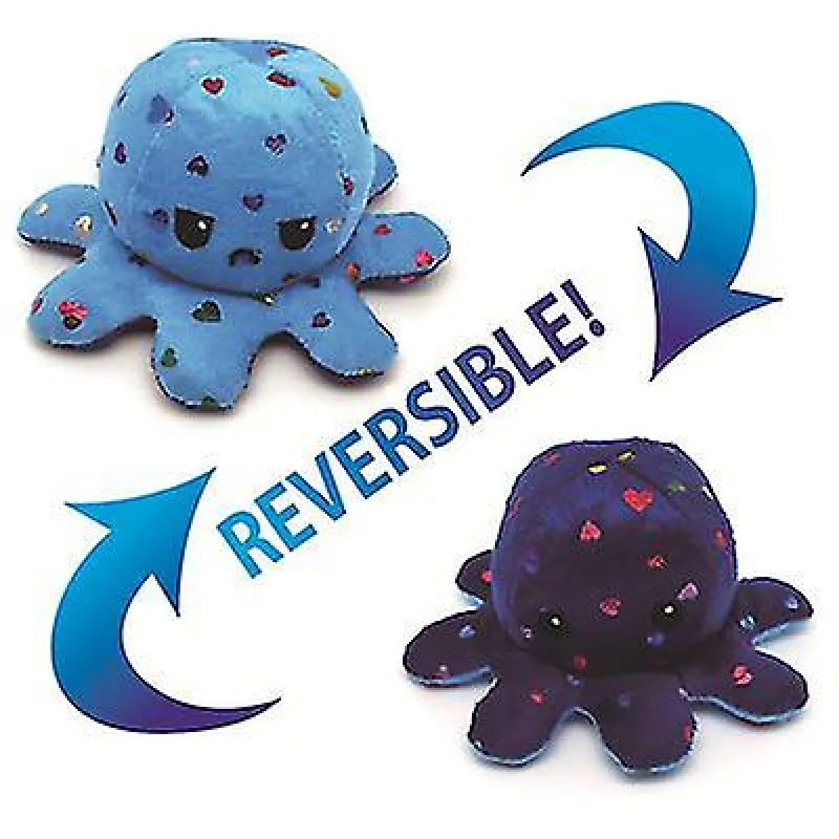 Touet en peluche de poulpe réversible reversible 20 cm cadeau d'enfants