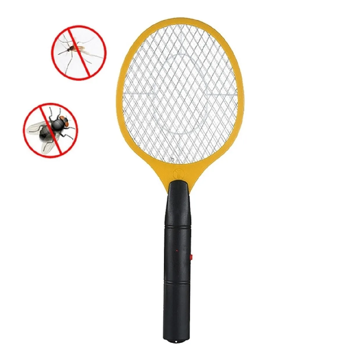 Anti insectes Répulsifs Raquette à main tapette moustique insecte maison jardin parasite mouche Zapper tueur à électrique (jaune)