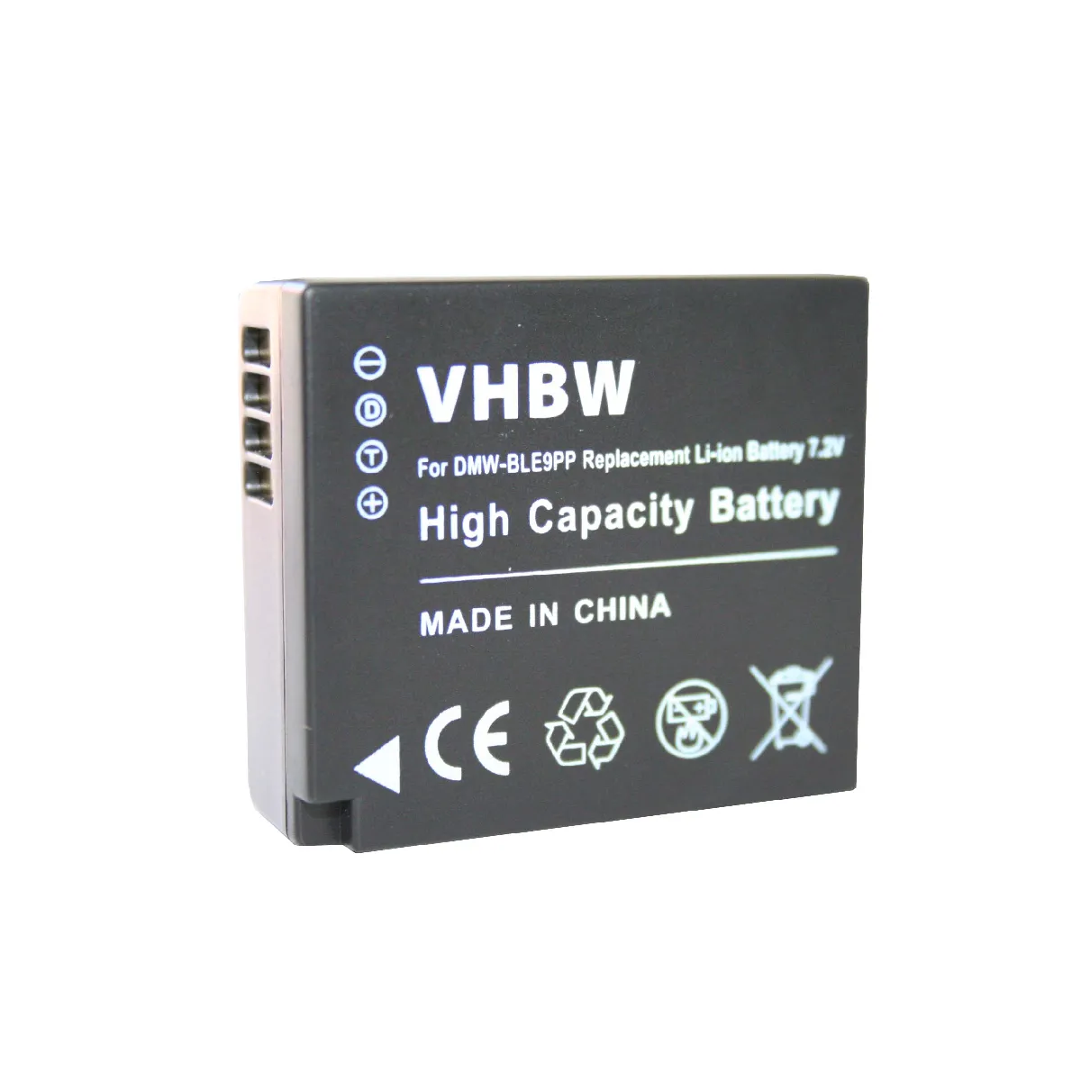 vhbw Batterie remplacement pour Panasonic DMW-BLE9, DMW-BLE9E, DMW-BLG10, DMW-BLG10E pour appareil photo reflex (750mAh, 7,2V, Li-ion)