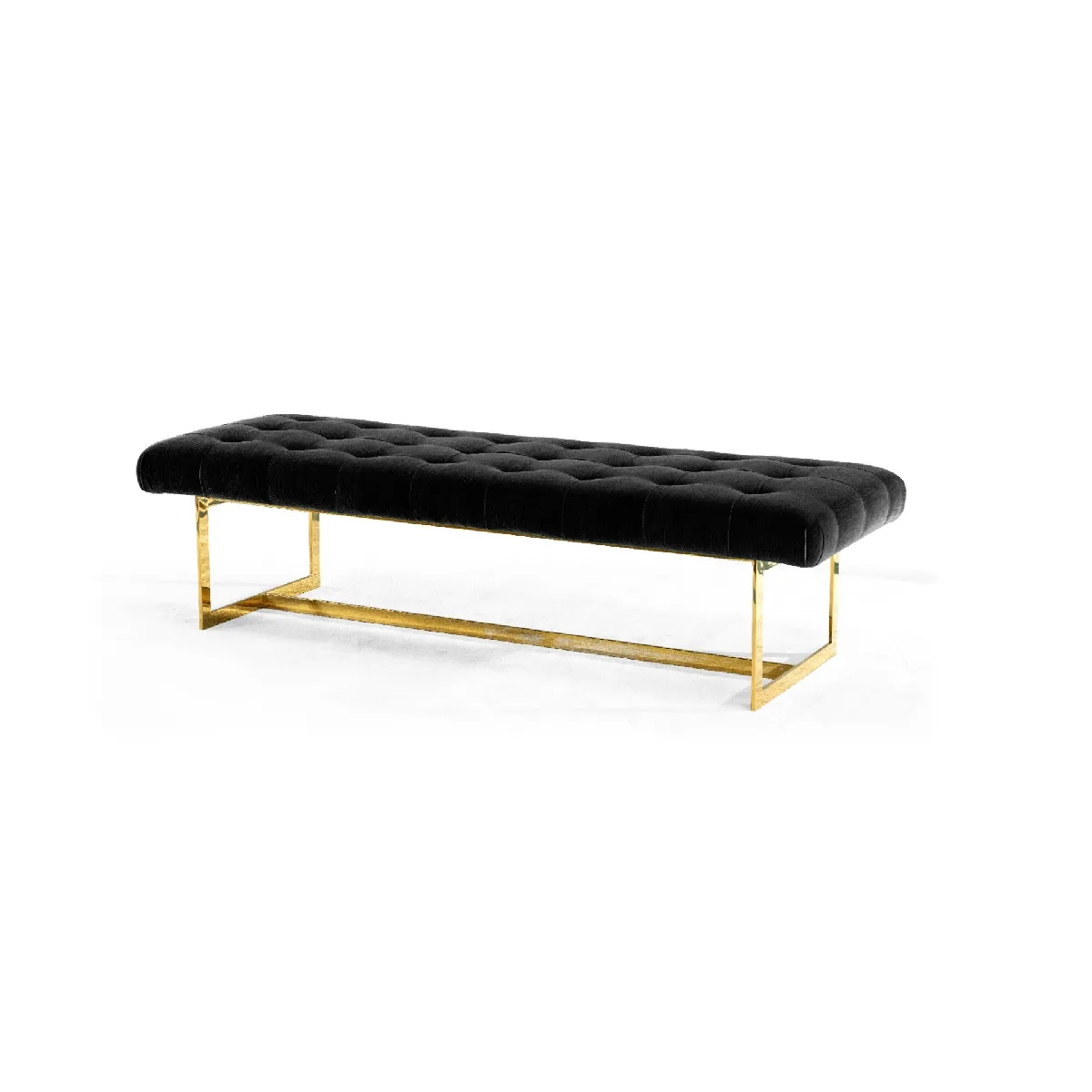 Banc en velours LILYA - Noir