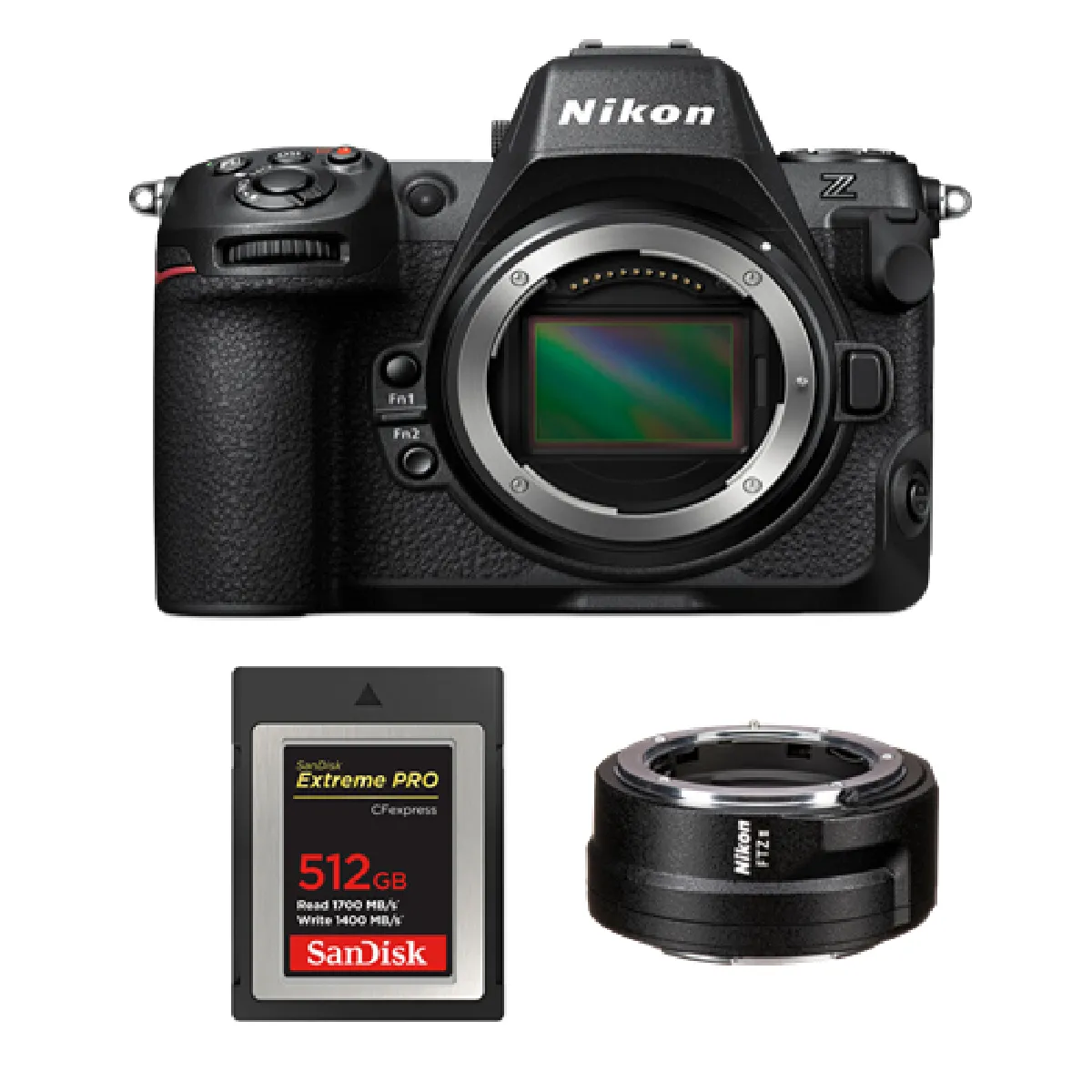 Nikon Z8 Boîtier + Nikon FTZ II + Carte SD SanDisk 512 Go Extreme PRO CFexpress Type B