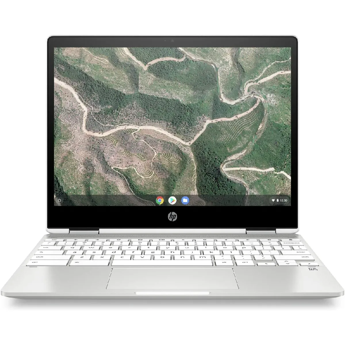 HP Chromebook x360 12b-ca0000sf Ordinateur Ultraportable Convertible et Tactile 12" HD (Intel Celeron, RAM 4 Go, eMMC 32 Go, AZERTY, ChromeOS)