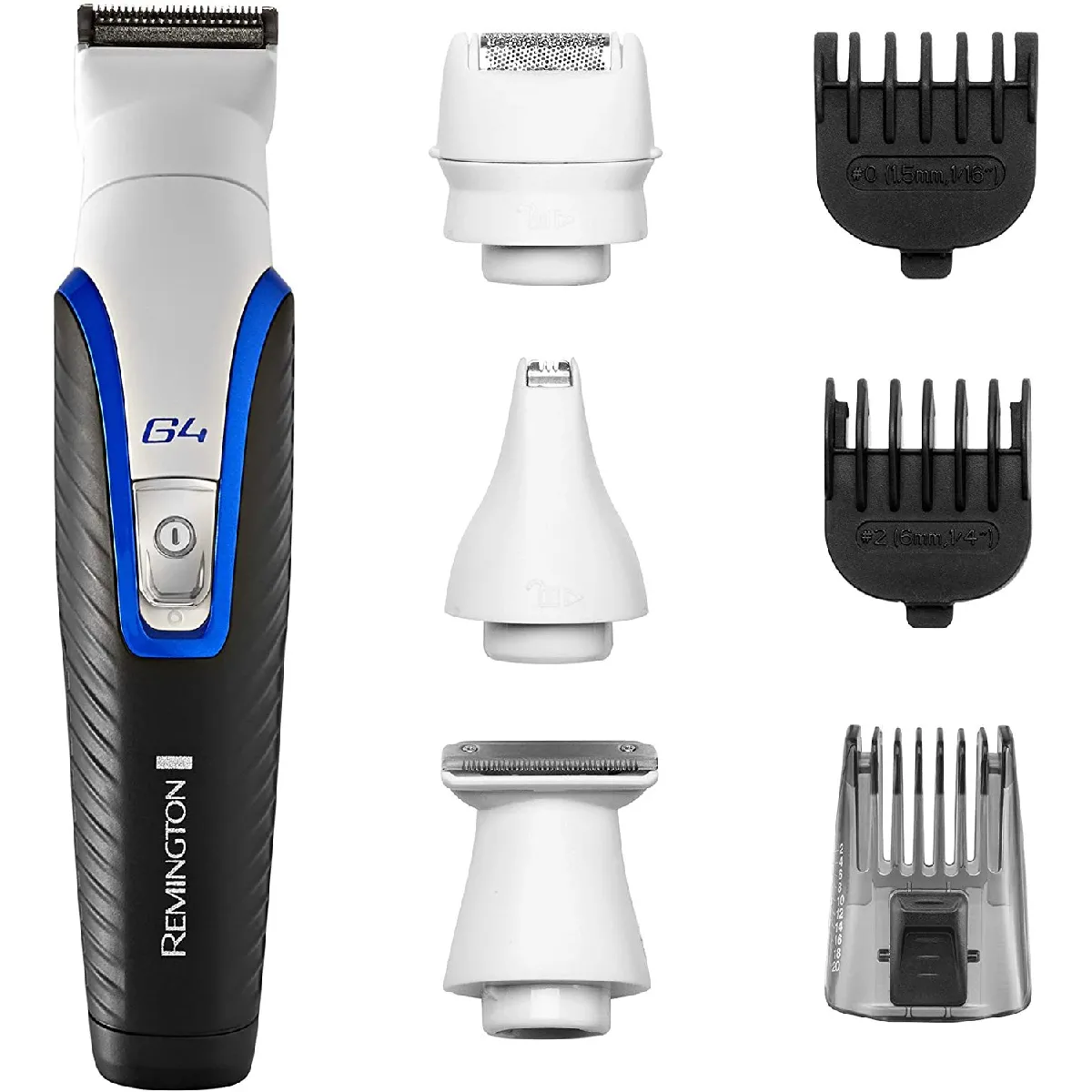 Tondeuse Multifonctions pour Cheveux Barbe visage avec Lames Auto-Affutées blanc bleu noir