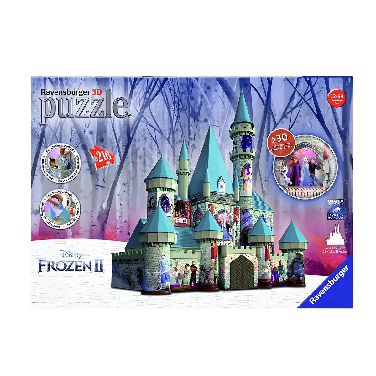 Ravensburger Puzzle 3D de 216 Pièces Château d'Arendelle La Reine des Neiges 2 Multicolore