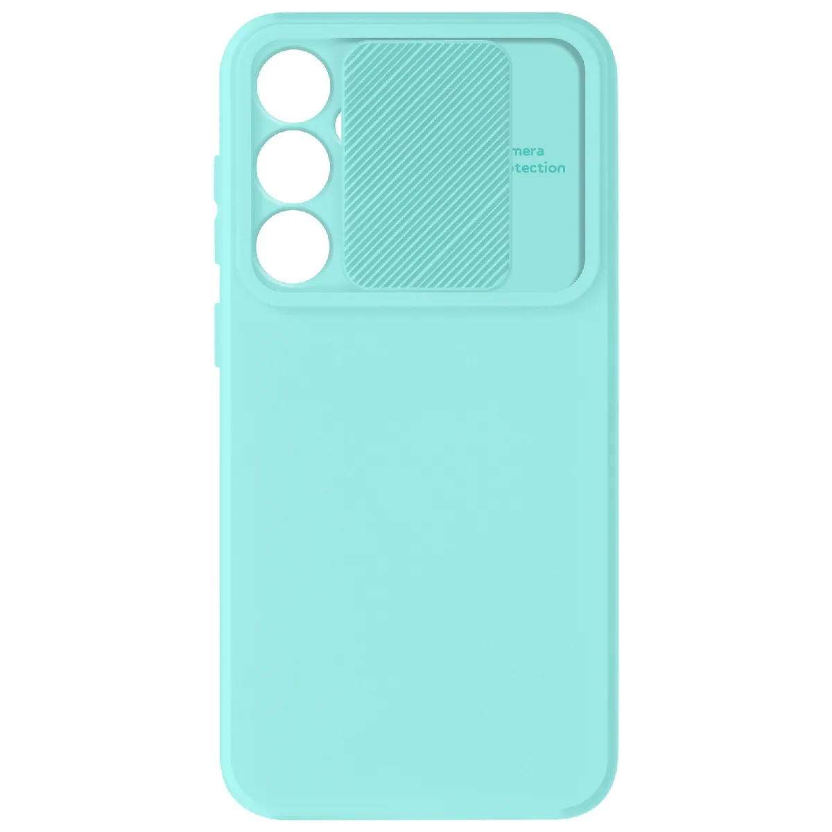 Avizar Coque pour Samsung Galaxy S23 FE Silicone Cache Caméra Coulissant Turquoise