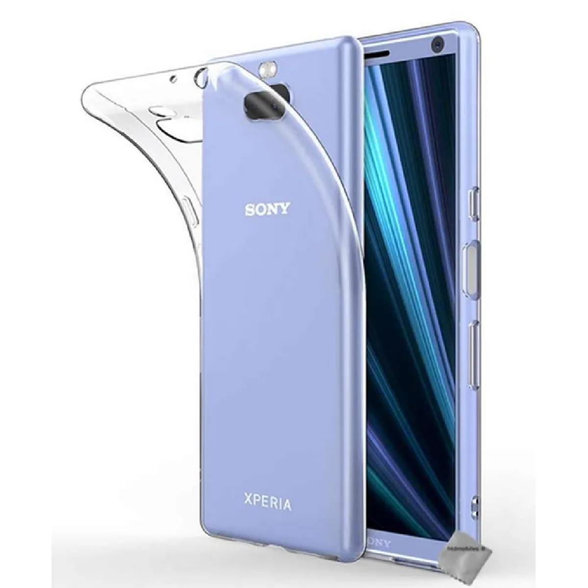 Coque silicone gel fine pour Sony Xperia 10 + film ecran - TPU TRANSPARENT