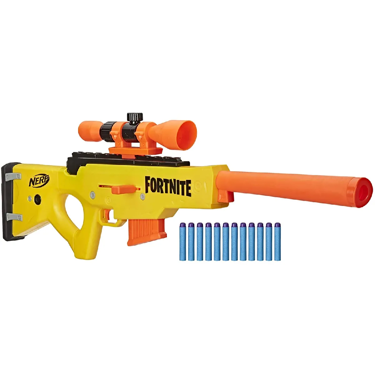 pistolet et flechettes Nerf Fortnite Officielles jaune orange