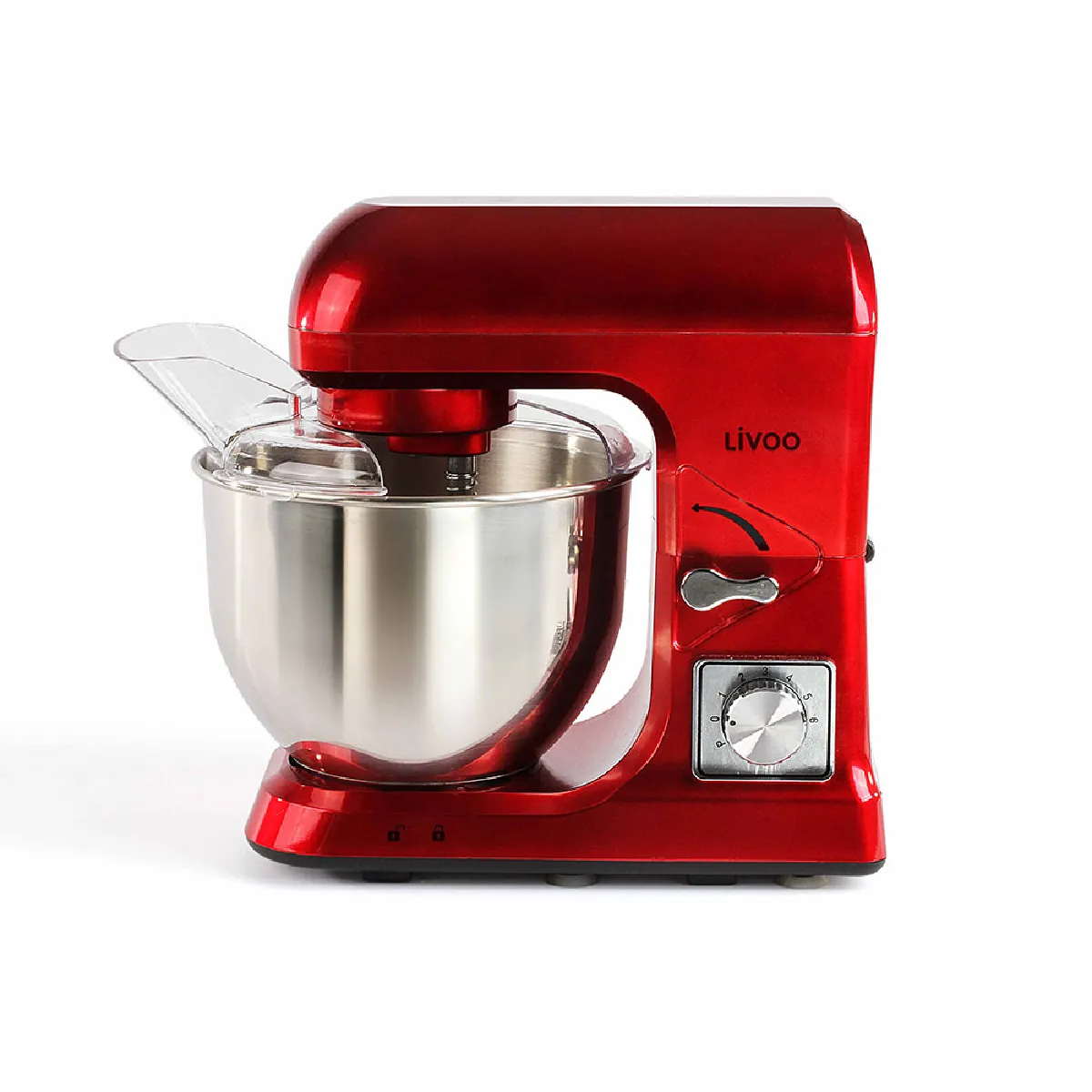 Robot pâtissier multifonction 5l 1000w rouge - DOP190R - LIVOO