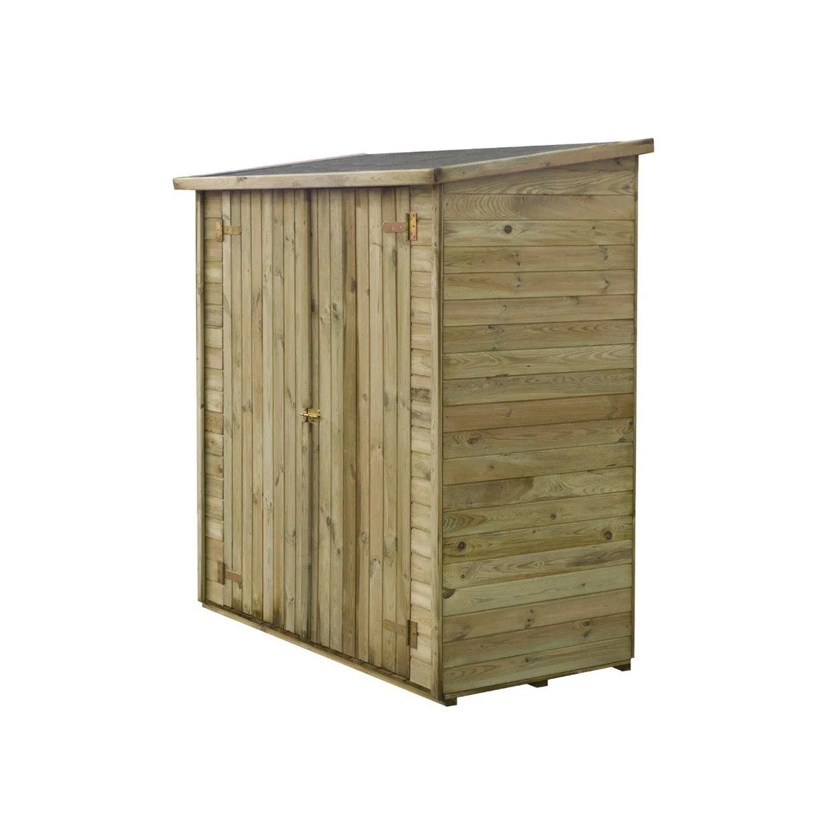 Abri jardin bois adossable Lipki - 1.79 x 0.9 x 1.78/1.87 m - 1.61 m² - 12 mm - Avec plancher