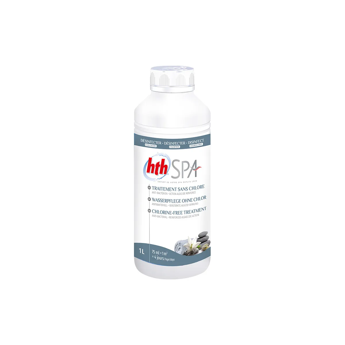 Traitement liquide sans chlore 2 en 1 pour spa 1 L - HTH