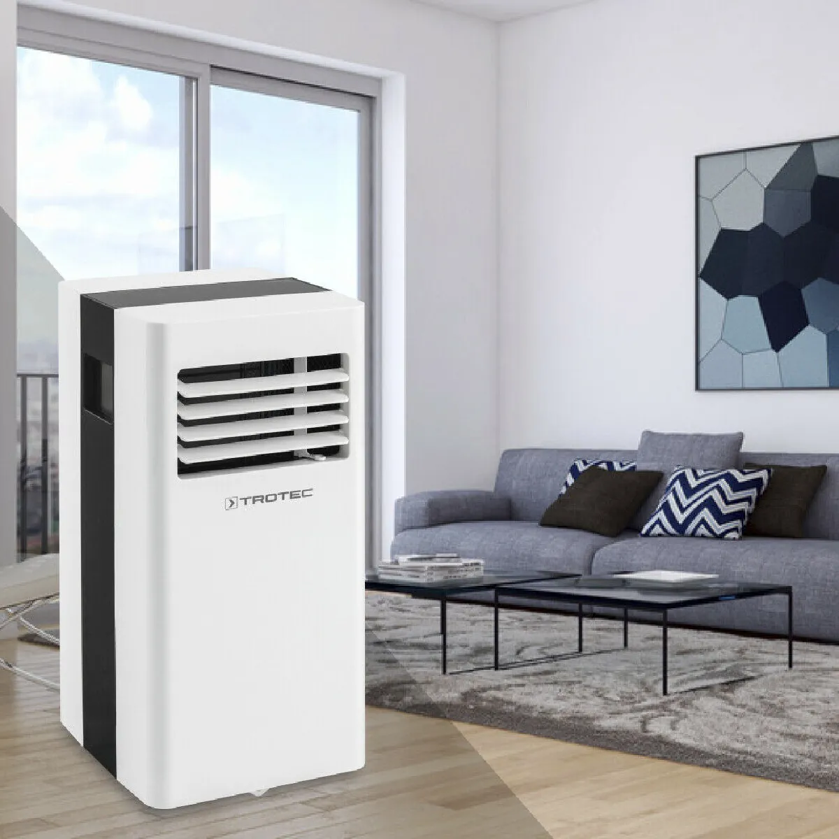 Climatiseur mobile 3 en 1 de 319 m³/h 2000w / 7000 btu