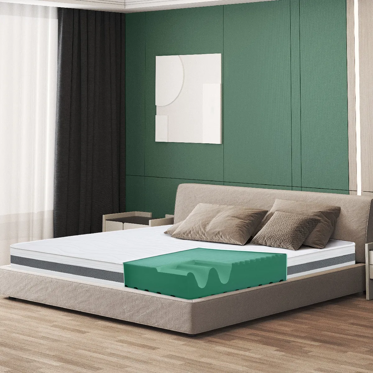 Matelas Simple 110x180 à mémoire orthopédique - Hauteur 16 cm - Made in Italy