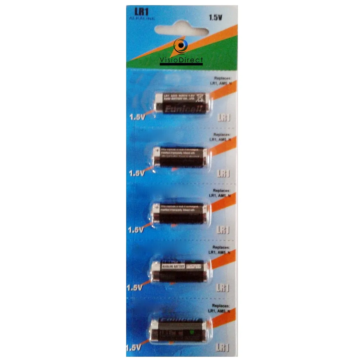 Lot de 5 Piles type LR1 1,5V compatibles LR01/MN9100/AM5/E90 /UM5 /SUM5/LR1N