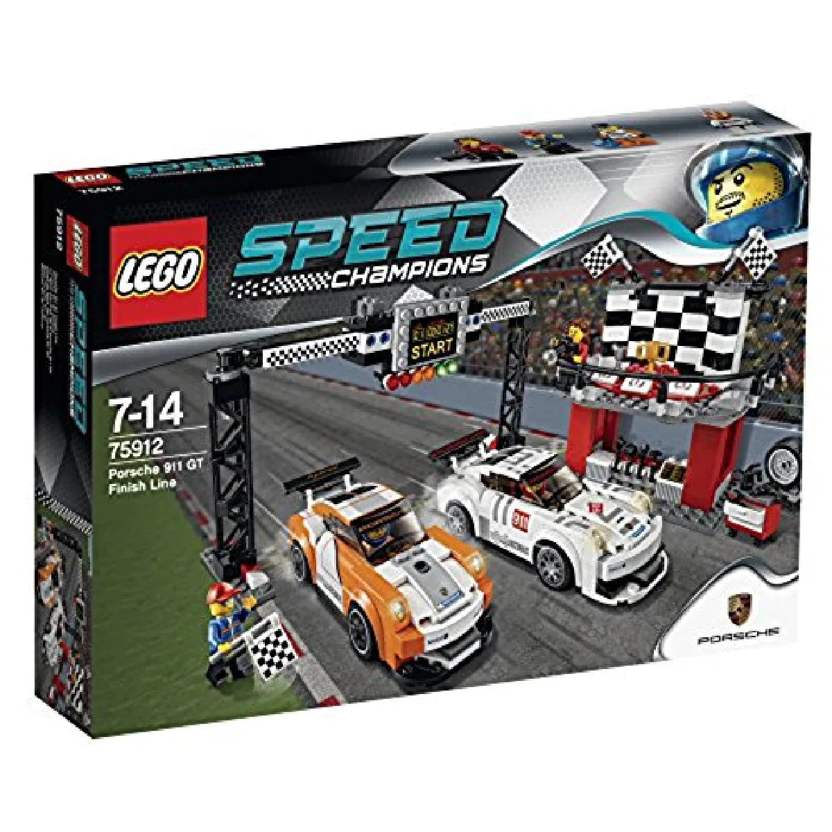 LEgO Speed champions Porsche 911 gT Ligne d'arrivée 75912