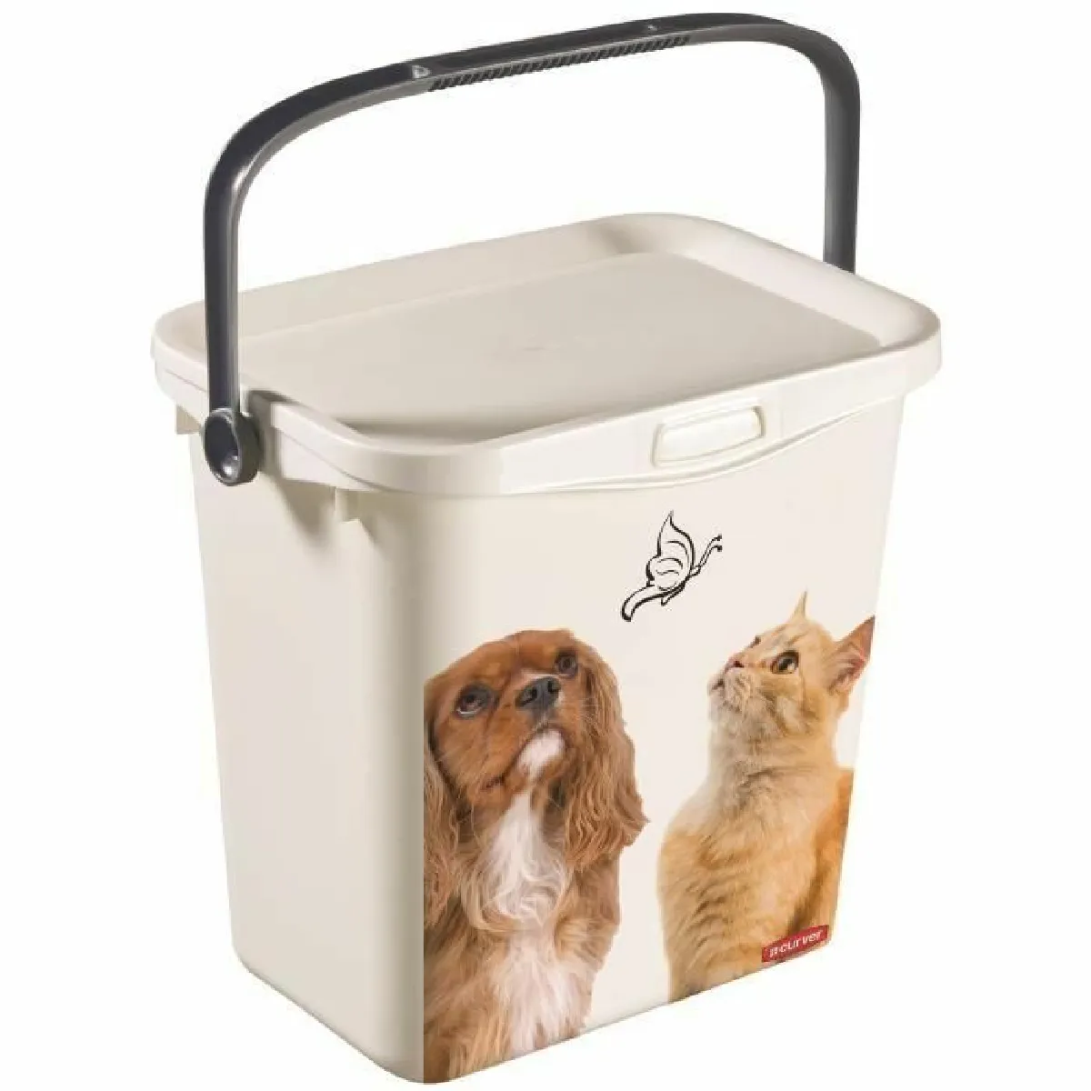 CURVER Boite carrée a couvercle Multiboxx 6L - Blanc - Pour chien et chat