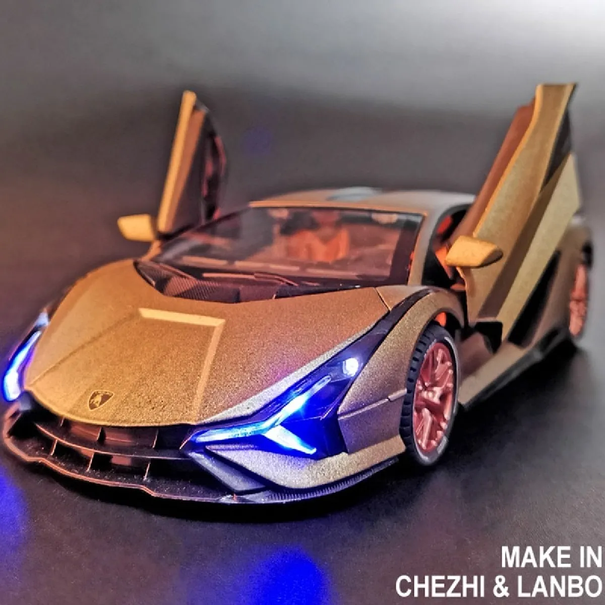 1: 24 Grande taille Lamborghini County Alliage Voiture Modèle Moulée Coupé Jouet Enfant Garçon Puissant Retrait Enfant Garçon Cadeau(Vert)